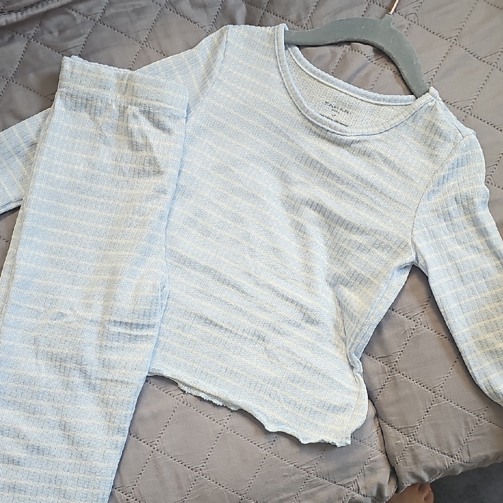 Tahari Blue Pajama Set Relaxed Fit